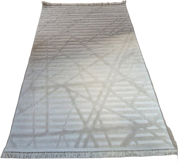 HU Béžový moderný koberec TWIST BEIGE 20294A Rozmer: 60x100 cm