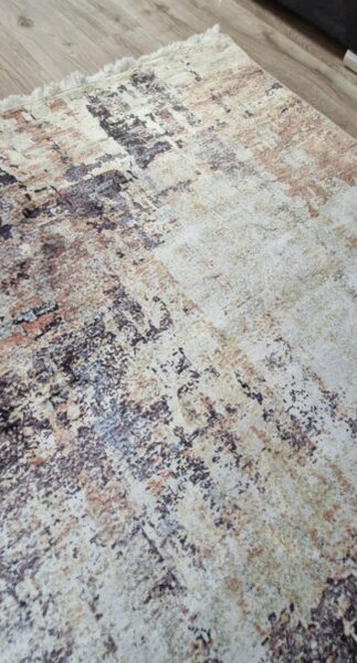 Moderný koberec VELVET M299 – sivá, béžová, modrá Rozmer: 50x80 cm