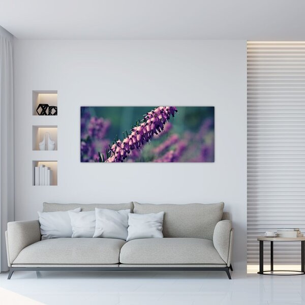 Obraz fialovej kvetiny (120x50 cm)