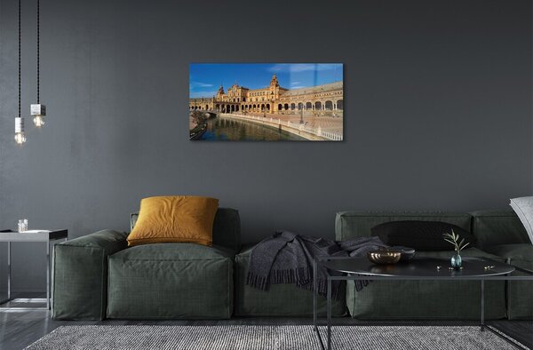 Sklenený obraz Spain Old Market City 100x50 cm 2 Prívesky
