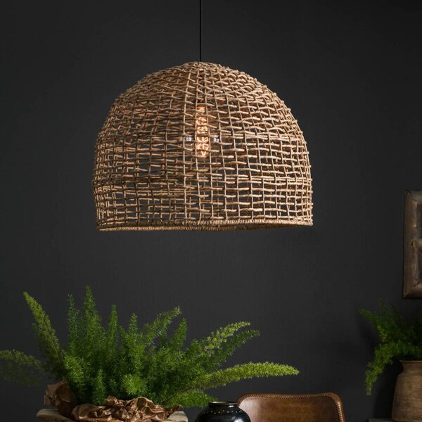 PR Home Závesné svietidlo Cebu, Ø 37 cm, tienidlo na lampu Lampakanay, IP20, Svetlé drevo, Obývacia izba / jedáleň, Drevo, Vidiecky / Rustikálny, Závesné svietidlo