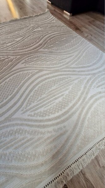 Moderný béžový koberec s boho vzorom TWIST BEIGE 31204A Rozmer: 60x100 cm
