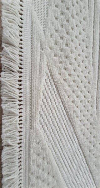 HU Krémovo, béžový moderný koberec TWIST CREAM 30629A Rozmer: 60x100 cm