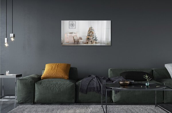 Sklenený obraz vianočné ozdoby 100x50 cm 2 Prívesky