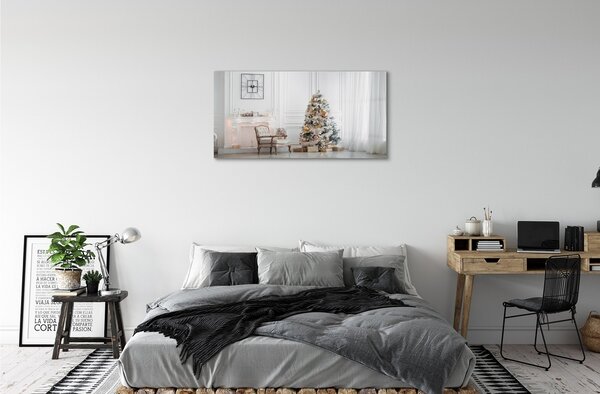 Sklenený obraz vianočné ozdoby 100x50 cm 2 Prívesky