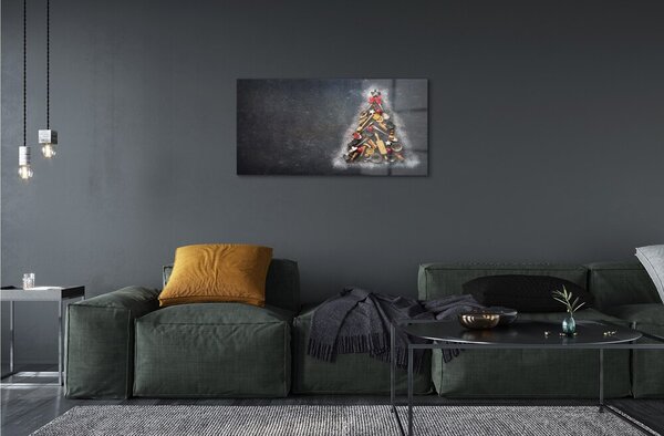 Sklenený obraz vianočné ozdoby 100x50 cm 2 Prívesky