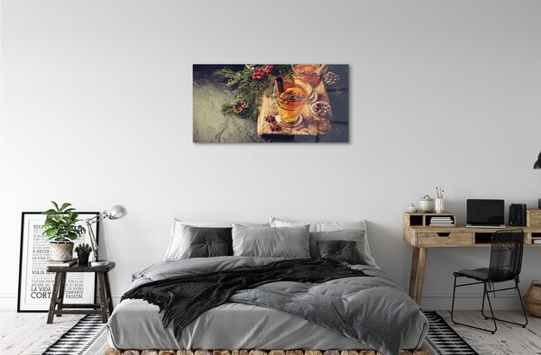 Obraz na skle Zimné čaj klinček 100x50 cm 2 Prívesky