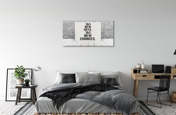 Obraz na skle tehla nápis 100x50 cm 2 Prívesky