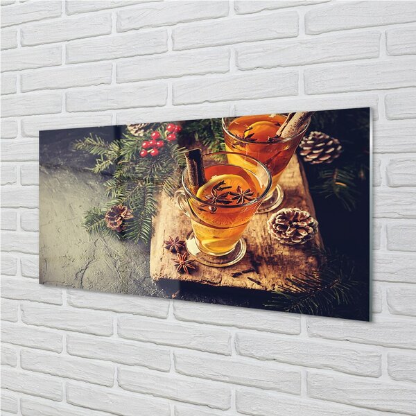 Obraz na skle Zimné čaj klinček 100x50 cm 2 Prívesky