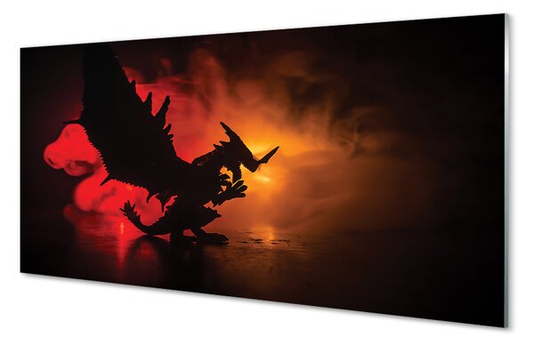 Nástenný panel  Čierny drak mraky 100x50 cm