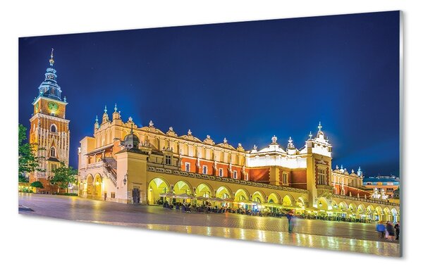 Sklenený obraz Sukiennice noc 100x50 cm 2 Prívesky