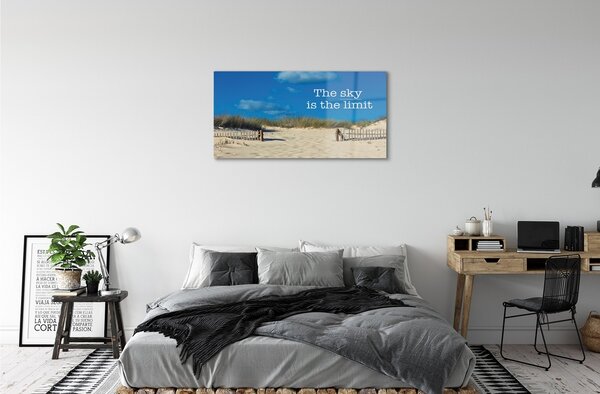 Obraz na skle Beach neba string 100x50 cm 2 Prívesky