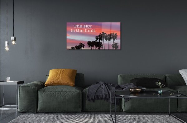 Obraz na skle Palm západu slnka 100x50 cm 2 Prívesky