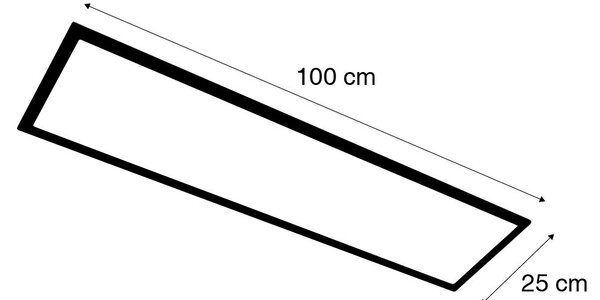 Moderný LED panel čierny 100 cm vrátane LED Dim to Warm - Armstrong