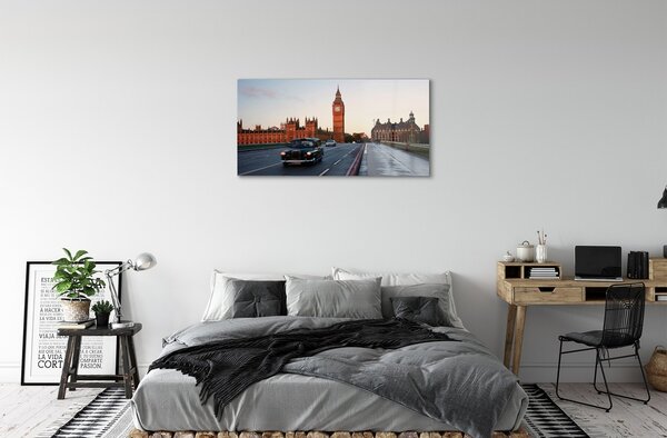Obraz na skle Sky mestské autá ulice 100x50 cm 2 Prívesky