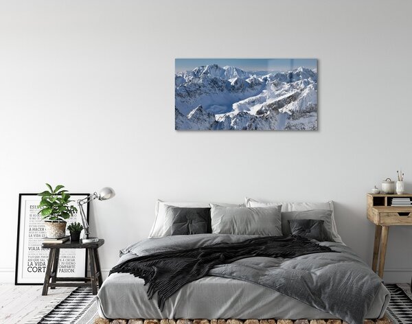 Sklenený obraz horské zimné 100x50 cm 2 Prívesky