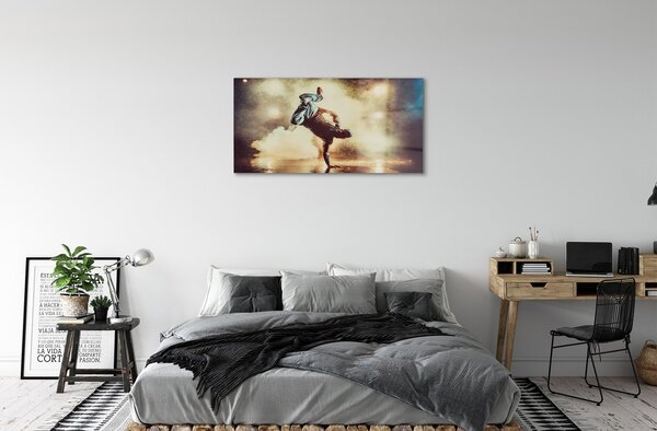 Sklenený obraz Muž dym tanec 100x50 cm 2 Prívesky