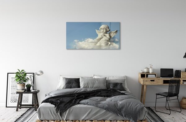 Sklenený obraz Anjel neba mraky 100x50 cm 2 Prívesky