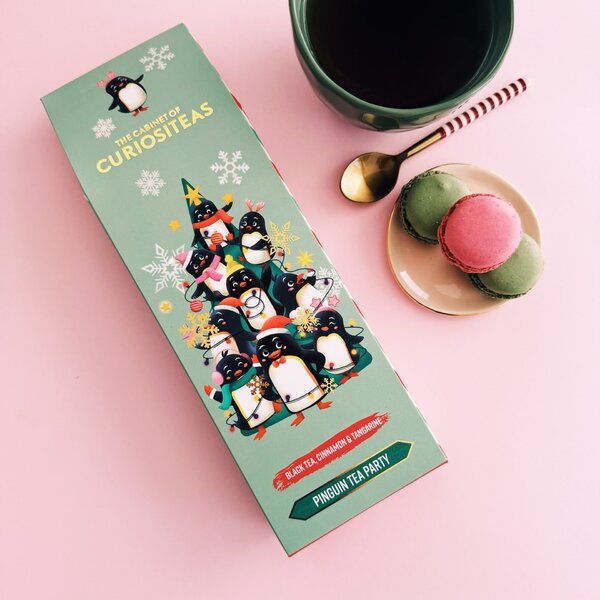 Vianočný čierny čaj Pinguin Tea Party 70 g + sitko