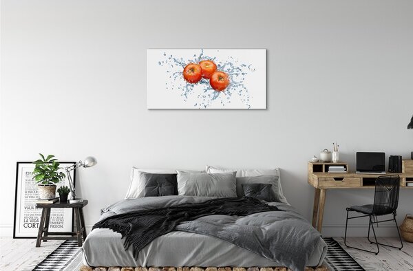 Obraz na skle paradajky voda 100x50 cm 2 Prívesky