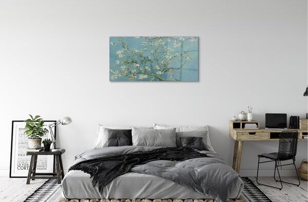 Obraz na skle Art mandľové kvety 100x50 cm 2 Prívesky