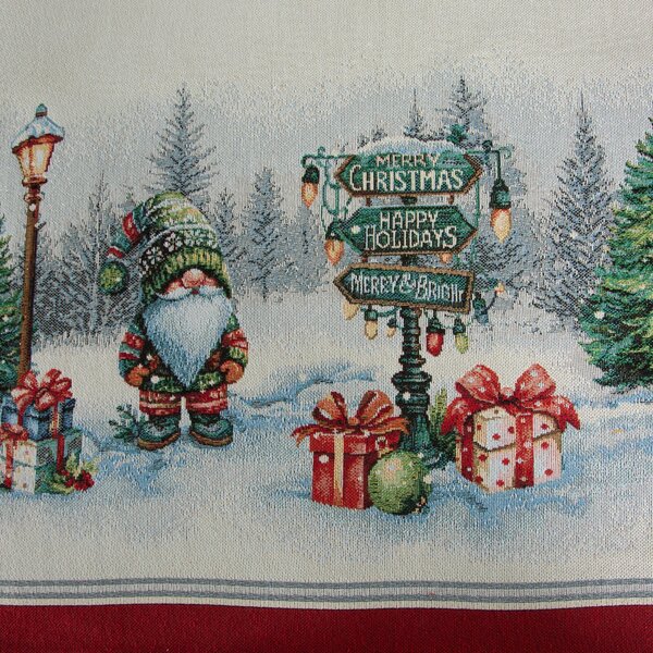 VIANOČNÝ GOBELÍNOVÝ OBRUS XMAS 100X100 CM VZOROVANÁ