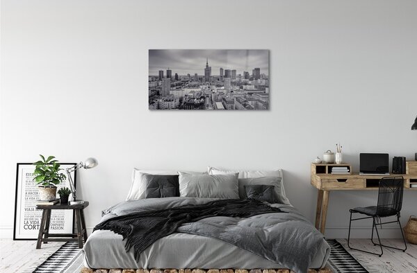 Sklenený obraz Varšava mrakodrapy panorámu 100x50 cm 2 Prívesky