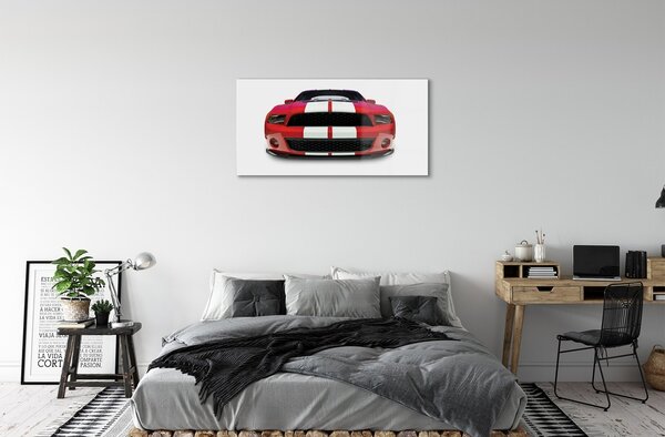 Obraz na skle Červené športové auto 100x50 cm 2 Prívesky
