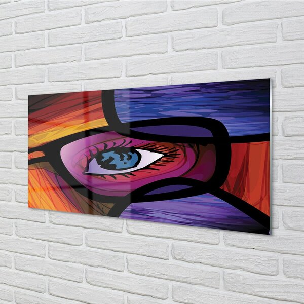 Obraz na skle eye image 100x50 cm 2 Prívesky