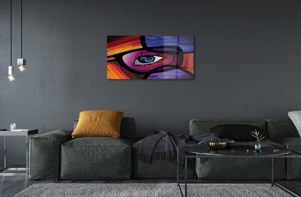 Obraz na skle eye image 100x50 cm 2 Prívesky