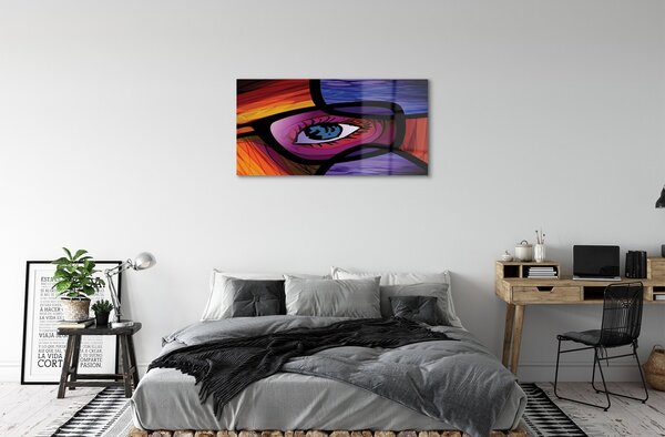 Obraz na skle eye image 100x50 cm 2 Prívesky