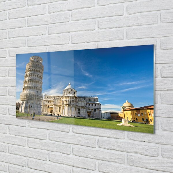 Sklenený obraz Italy Šikmá veža katedrály 100x50 cm 2 Prívesky