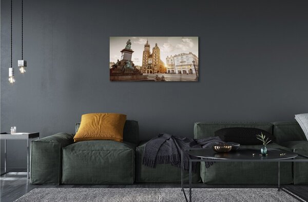 Sklenený obraz Memorial Church Krakow 100x50 cm 2 Prívesky