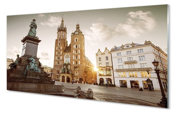 Sklenený obraz Memorial Church Krakow 100x50 cm 2 Prívesky
