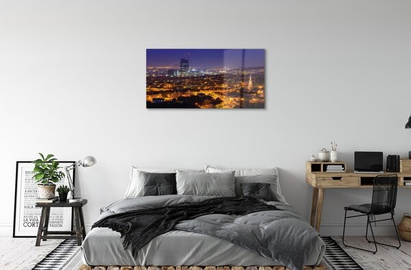 Sklenený obraz Gdańsk Mesto nočné panorama 100x50 cm 2 Prívesky