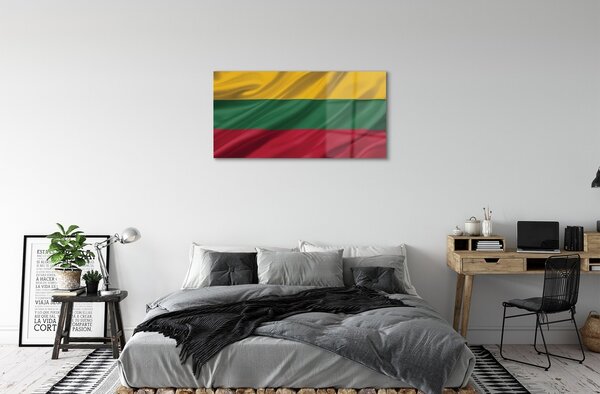 Sklenený obraz vlajka Litvy 100x50 cm 2 Prívesky