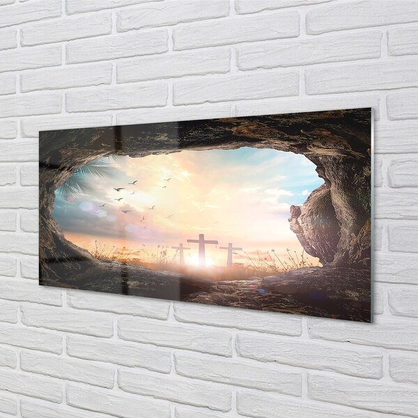 Sklenený obraz Cave prekročí vtáky 100x50 cm 2 Prívesky