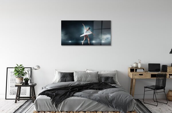 Sklenený obraz Biely balet šaty žena 100x50 cm 2 Prívesky