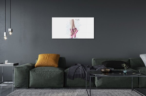 Sklenený obraz ružové baletné topánky 100x50 cm 2 Prívesky