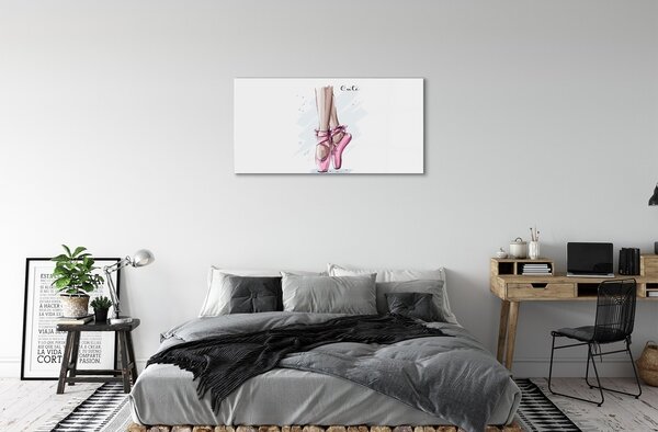 Sklenený obraz ružové baletné topánky 100x50 cm 2 Prívesky
