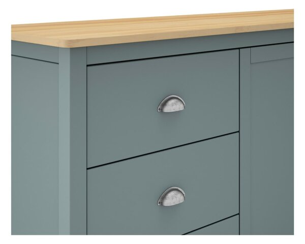 Komoda sivozelená z borovicového dreva 150x80x40 cm Misti – Marckeric