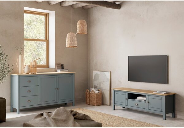 Komoda sivozelená z borovicového dreva 150x80x40 cm Misti – Marckeric