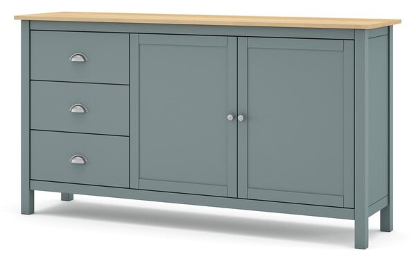 Komoda sivozelená z borovicového dreva 150x80x40 cm Misti – Marckeric