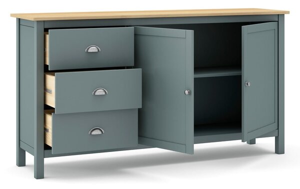 Komoda sivozelená z borovicového dreva 150x80x40 cm Misti – Marckeric