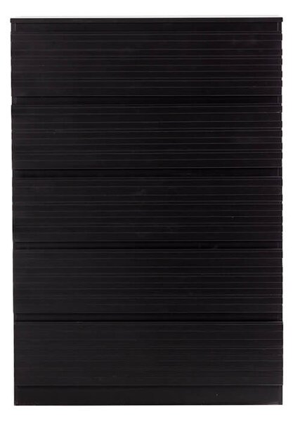 MUZZA Komoda janette 5 zásuviek 120 x 83 cm čierna