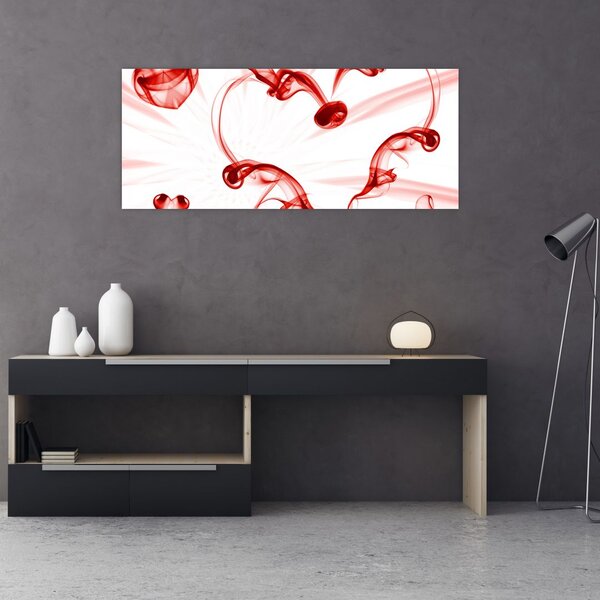 Obraz srdca z dymu (120x50 cm)