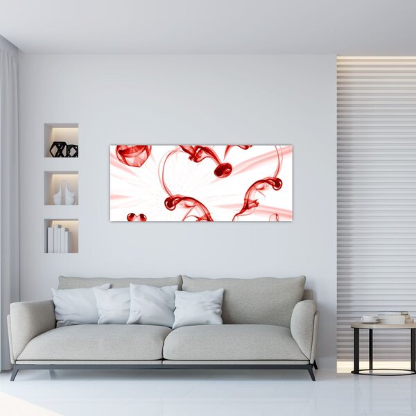 Obraz srdca z dymu (120x50 cm)