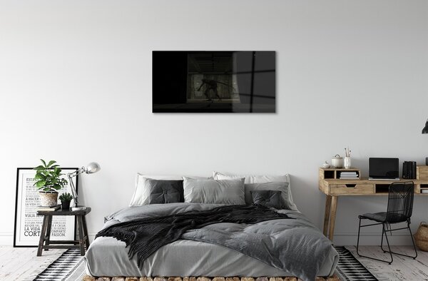 Sklenený obraz Zombie tmavá budova 100x50 cm 2 Prívesky