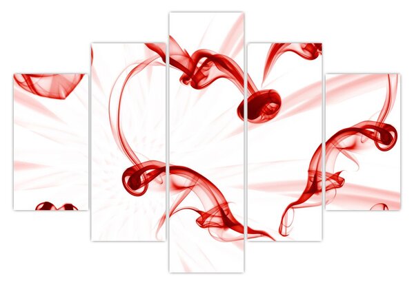 Obraz srdca z dymu (150x105 cm)