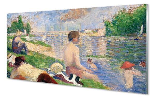 Obraz na skle Art pláž na jazere 100x50 cm 2 Prívesky